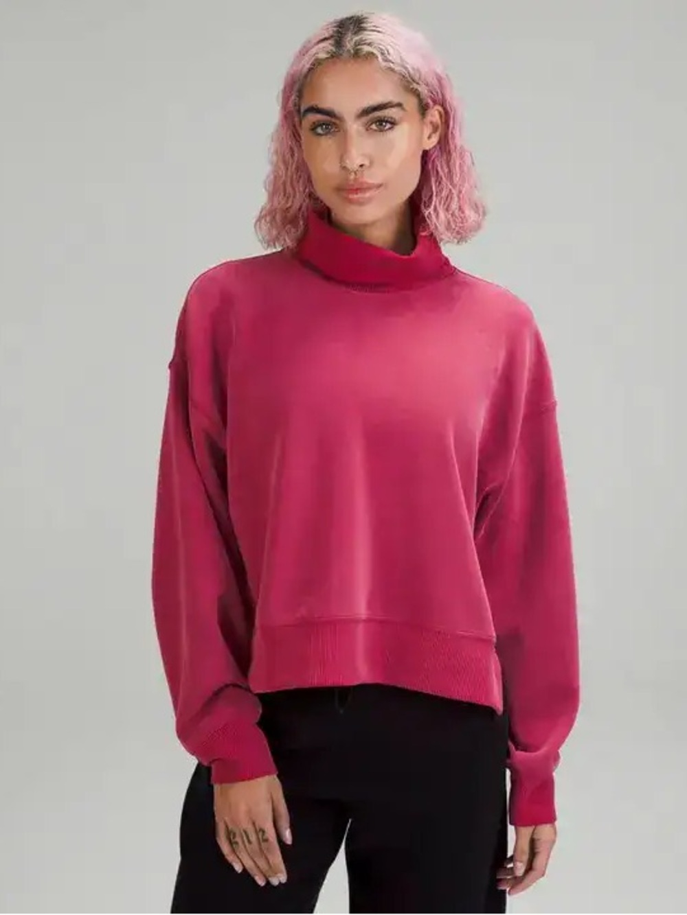 Lululemon Softstreme Turtleneck Pullover Pomegranate Size 8